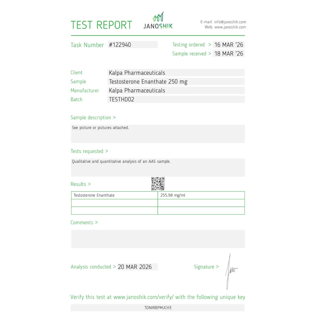 Testoxyl Enanthate Lab Test